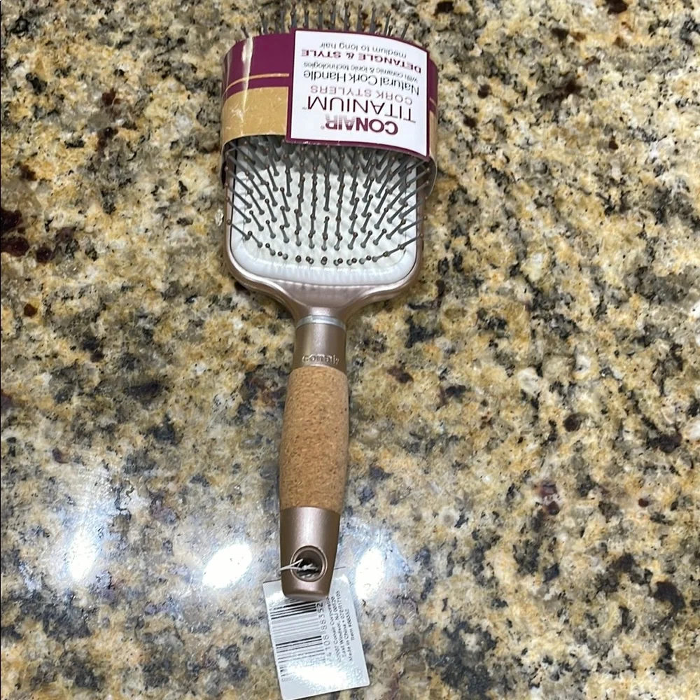 Flaw// Titanium Hair Brush - Gold and Brown - Picture 5 of 10